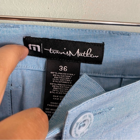 Travis‎ Mathew Baby Blue Shorts Sz 36 - Picture 2 of 3